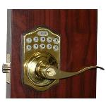 Lockey E Digital Keyless Electronic Lever Door Lock Bright Brass